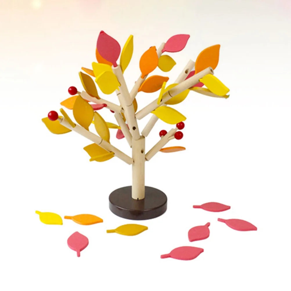 Creative Wooden Tree Building Blocks Toy (Yellow) S746775