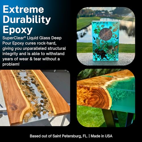 3 GL Epoxy Resin Kit, Black Diamond Mica Powder 1.5 oz Kit T391