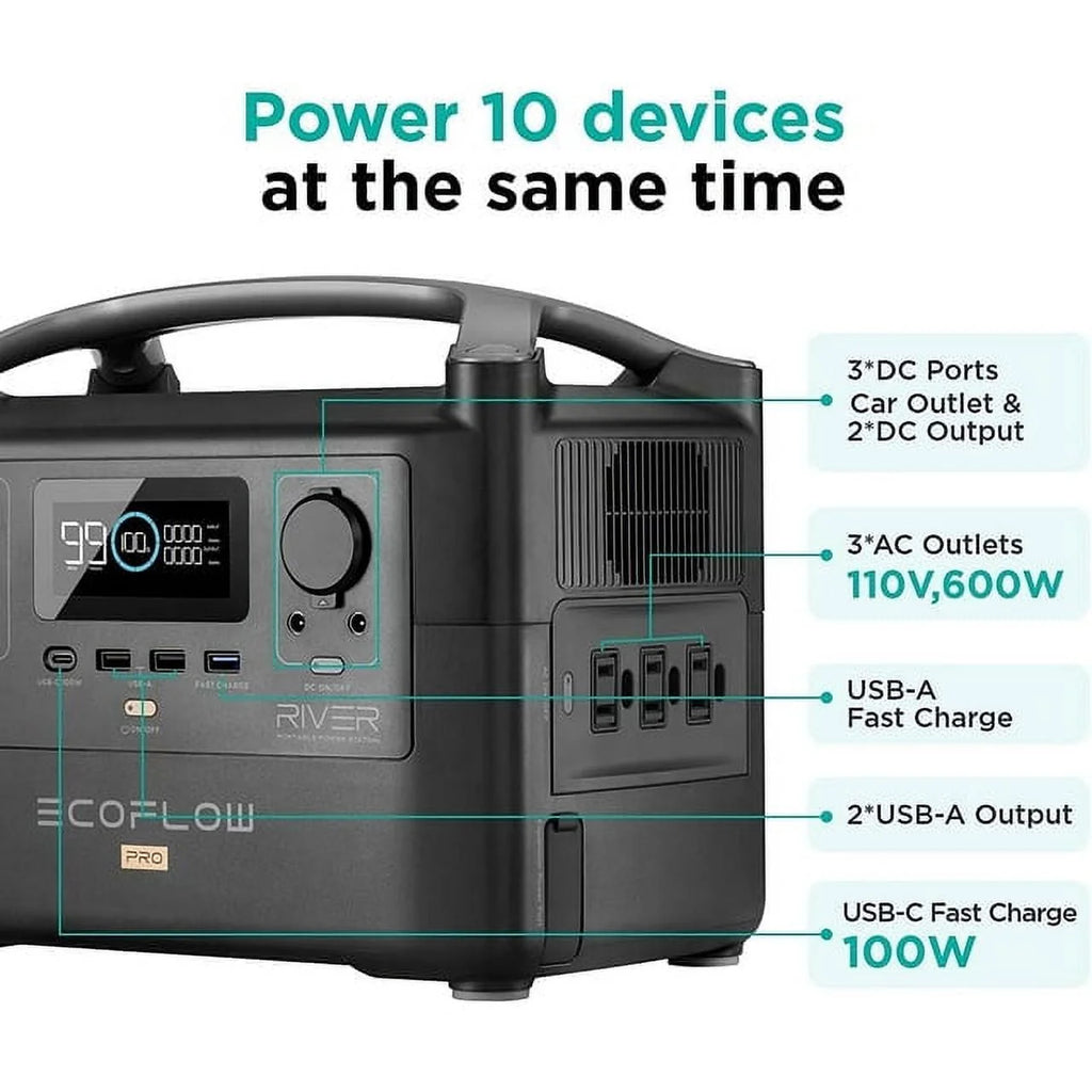 Portable Power Station 720Wh Solar Generator 600W L45685