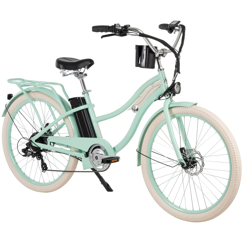 Mint Green 26-in 7-Spd Electric Cruiser Bike M2938