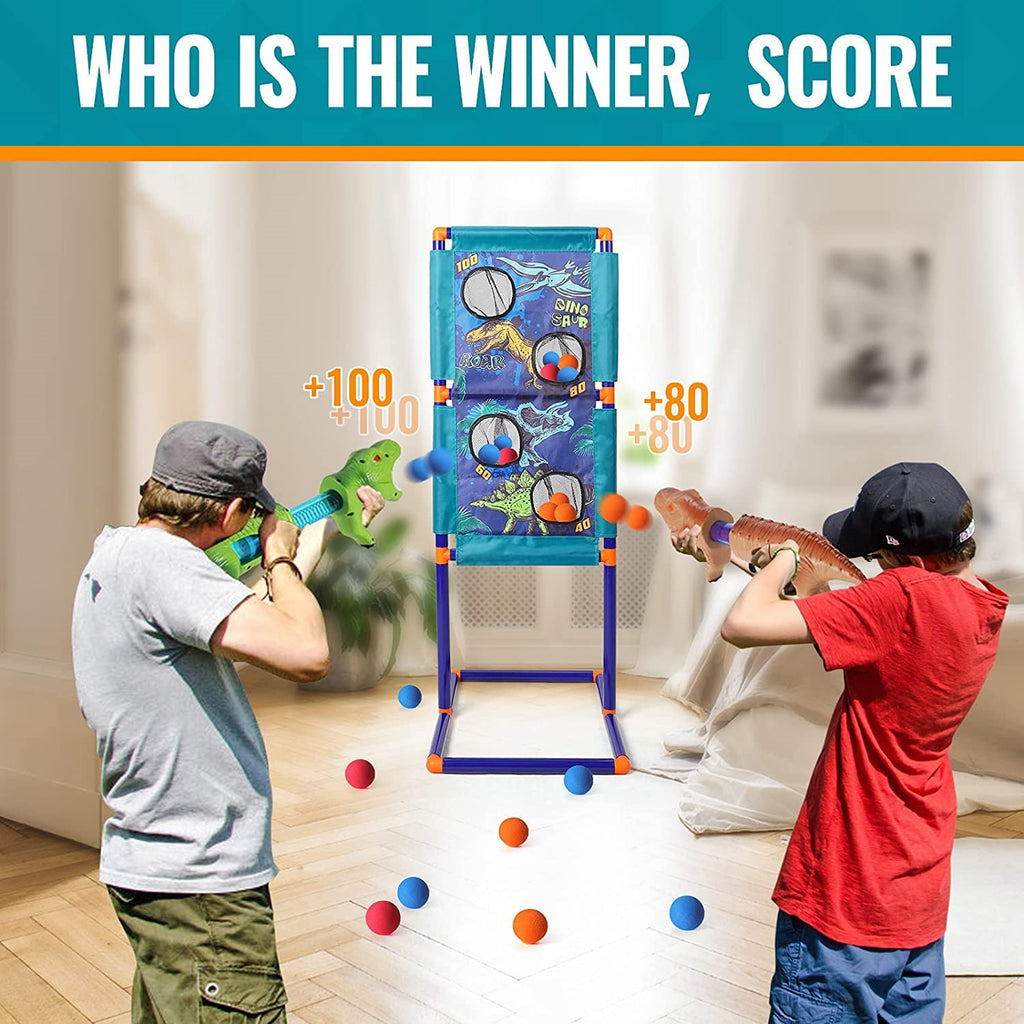 Electric Shooting Games Toy Guns with 18 Foam Balls and Standing Shooting Target I48083
