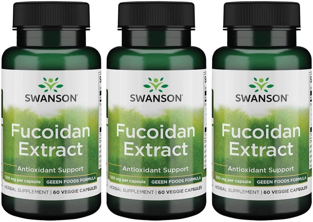 60 Veggie Capsules Fucoidan Extract Herbal Supplement (3 Pack) A4906