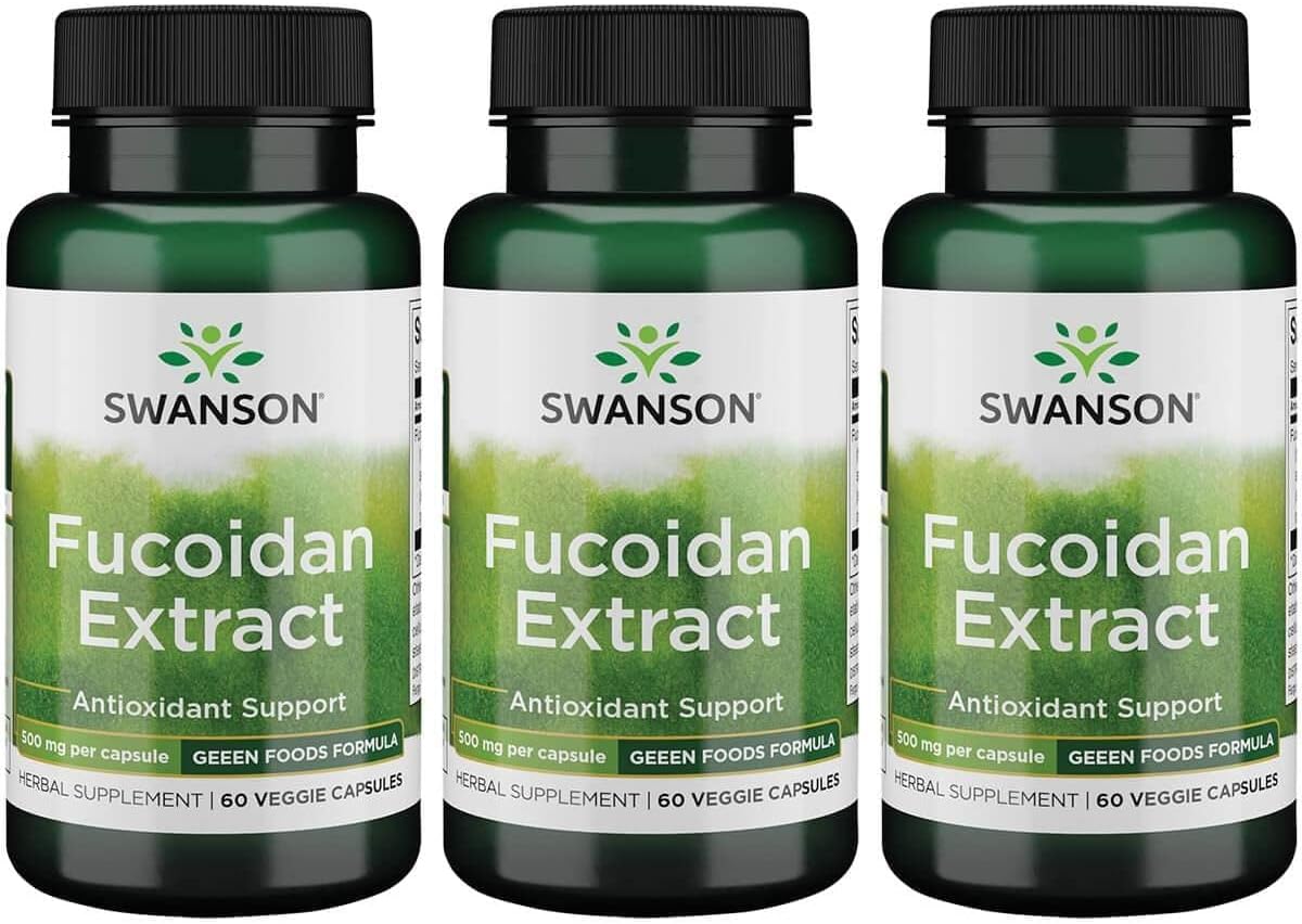 60 Veggie Capsules Fucoidan Extract Herbal Supplement (3 Pack) A4906