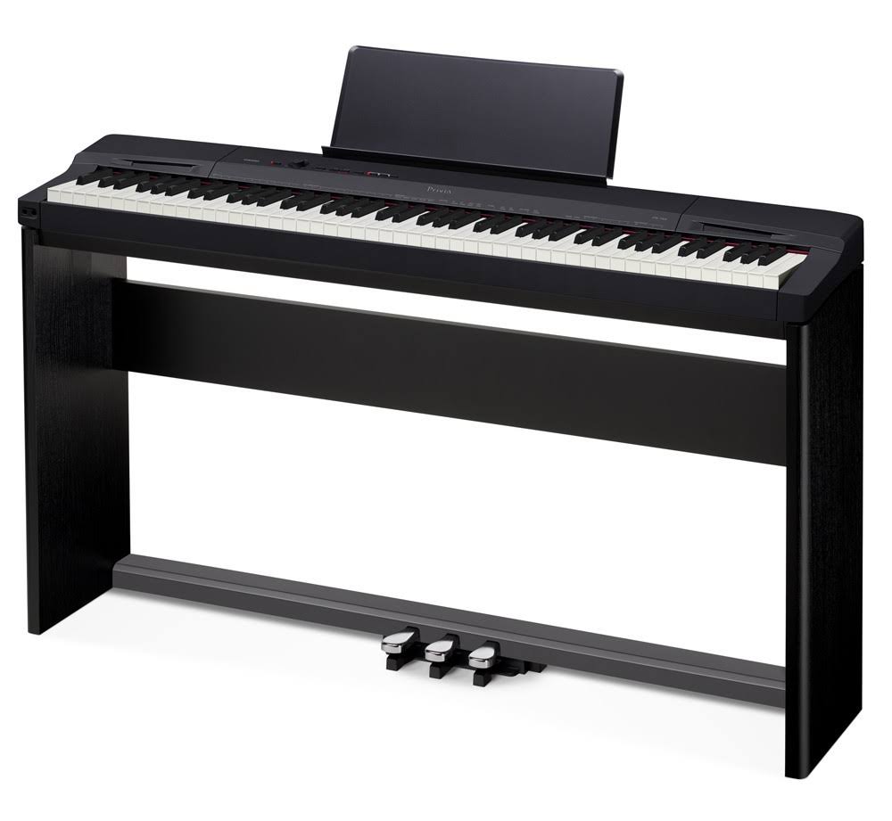 Black Digital Piano with Stand and Pedals D5517