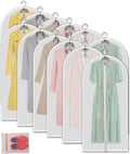 24'' x 48'' Set of 12 Clear Plastic Garment Bags with Zipper Q47843