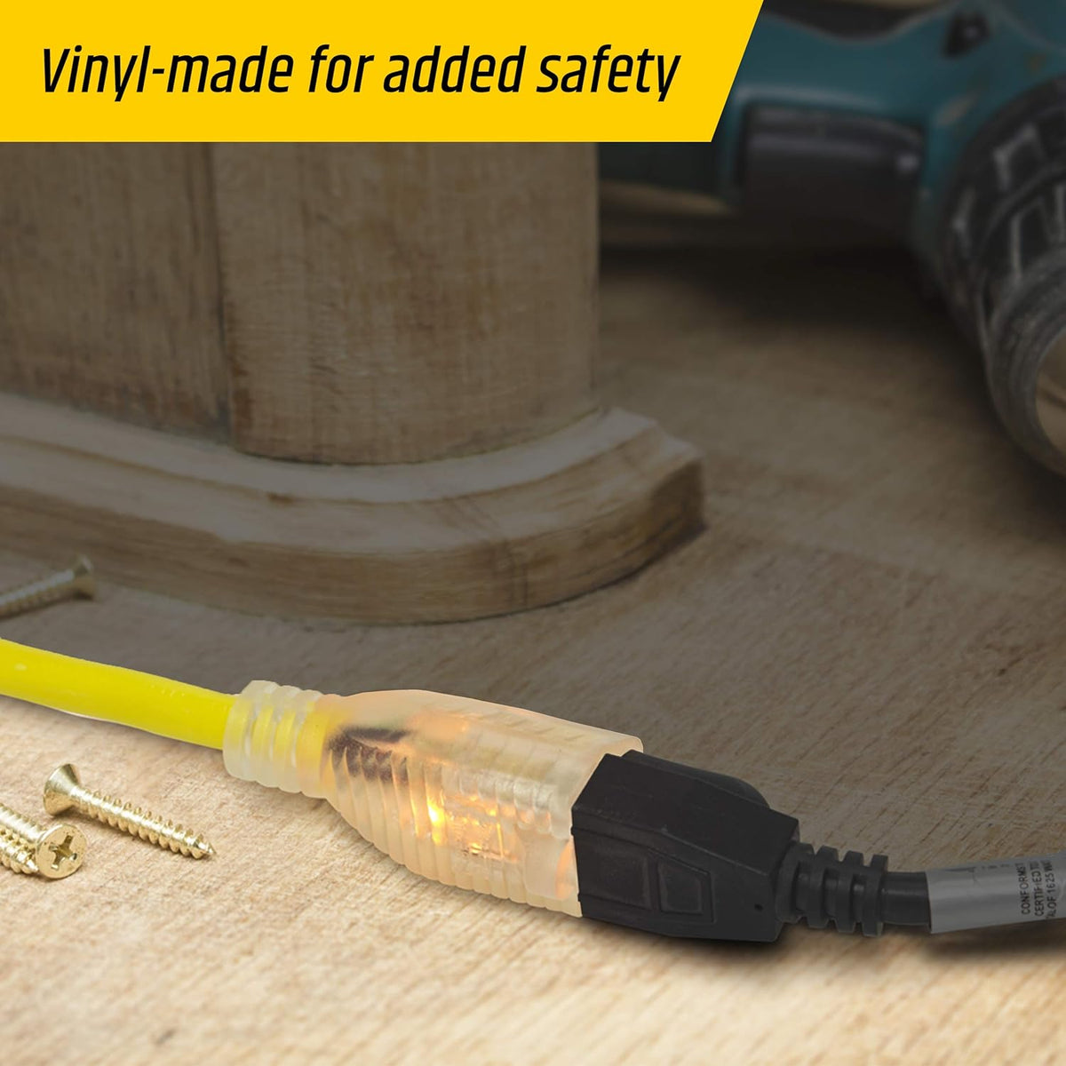 100 Feet Outdoor Heavy Duty Extension Cord, 16AWG X12204