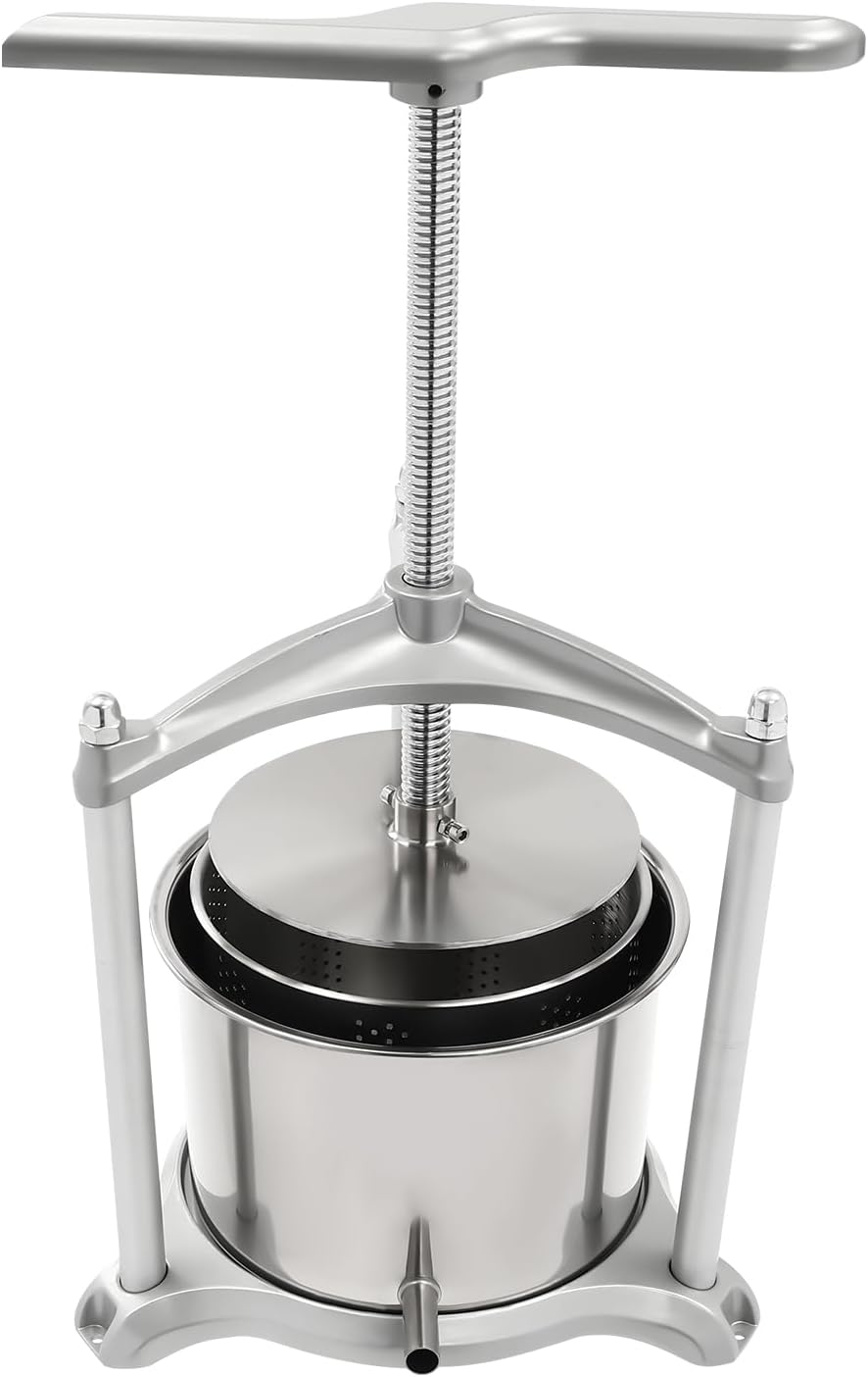 Stainless Steel Fruit Press with Dual Barrels and Filter Bag U9551