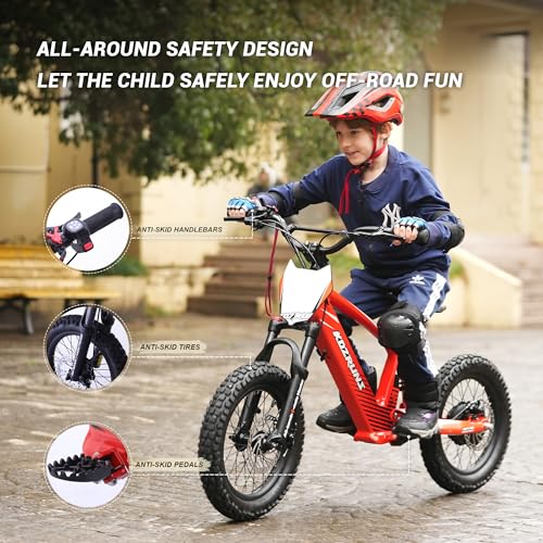 Lightweight Electric Dirt Bike, 750/850W Motor, 3-Speed Mode F26466