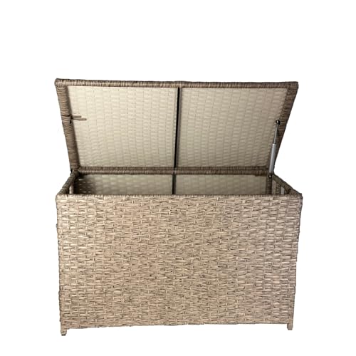 Rustic Brown Handwoven Wicker Storage Trunk, 42.3 Gallon E3331