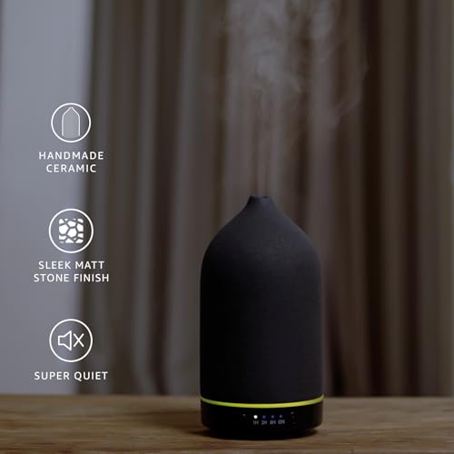 200ML Ceramic Essential Oil Diffuser with 7 Color Lights Auto Shut Off F7626