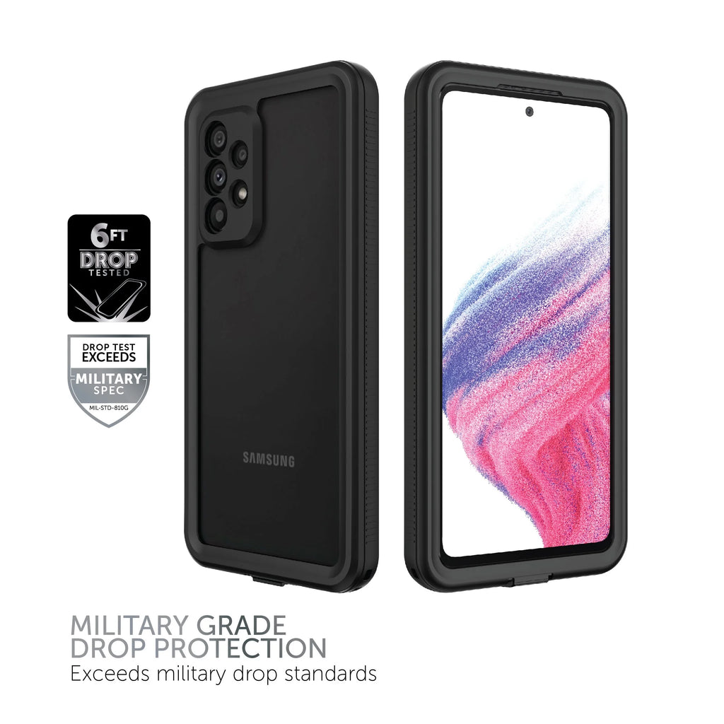 Black/Clear Waterproof Phone Case for Samsung Galaxy A53 5G J5866