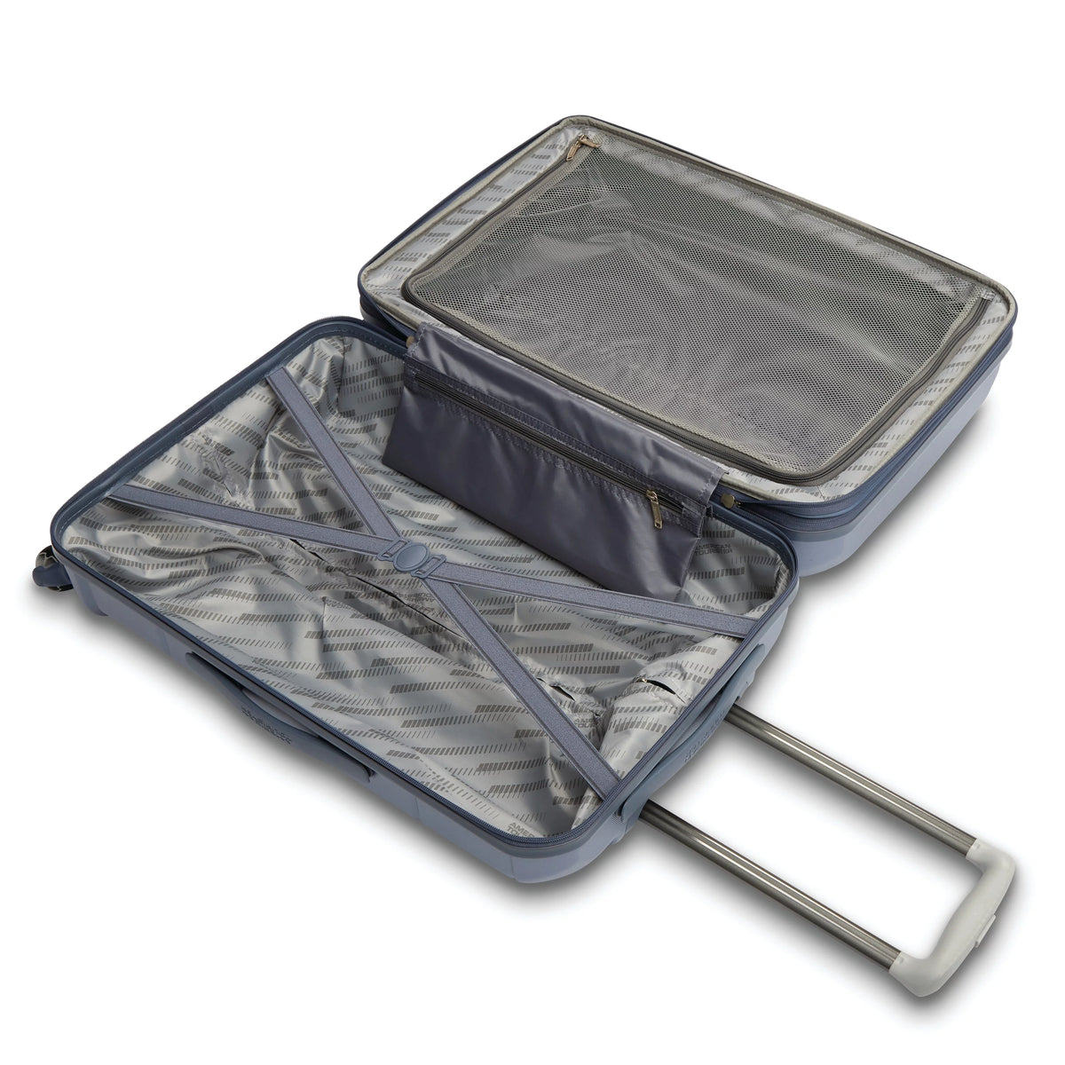 Slate Blue Hardside Medium Checked Spinner Luggage V9742