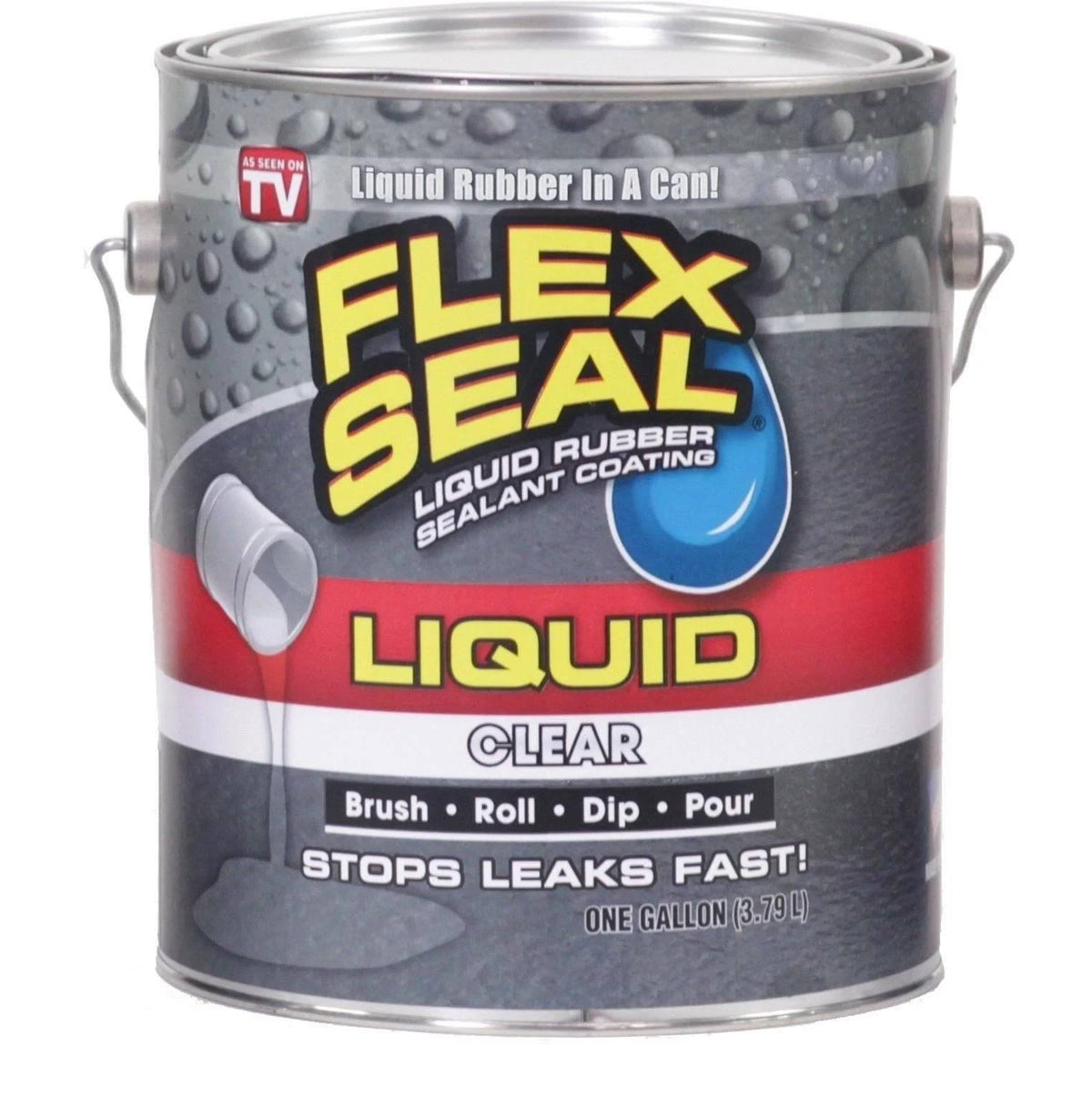 Clear Can Liquid Rubber Sealant Coating, 1 Gallon R391