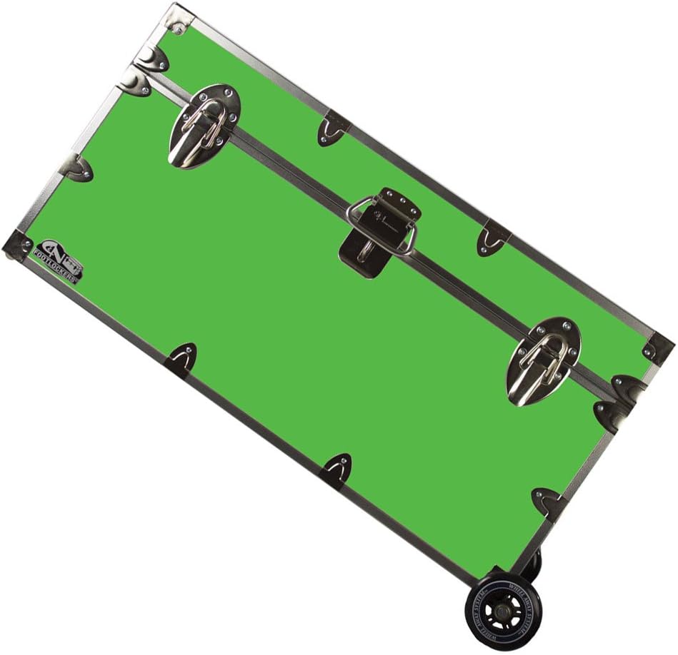 Large 32 x 18 x 16.5 Inches Lockable Footlocker with Wheels J246