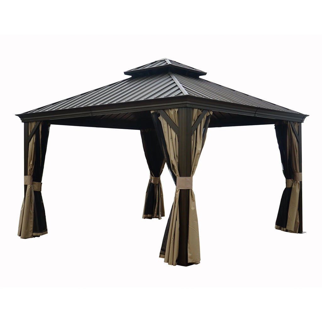 12 ft. W x 10 ft. D Aluminum Hardtop Gazebo O55504
