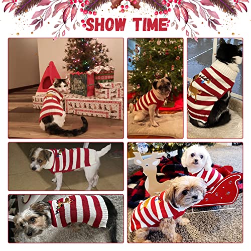 Striped Santa Claus Dog Christmas Sweater W40125