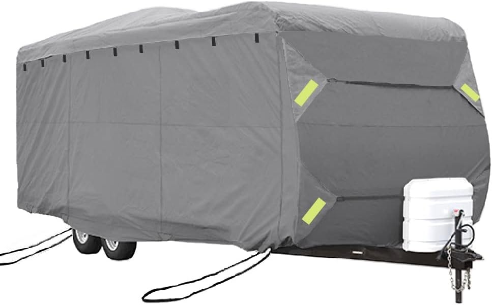 RV Cover Extra Thick 4-ply Top Panel Grey Fits 30'-33' Trailers T108180