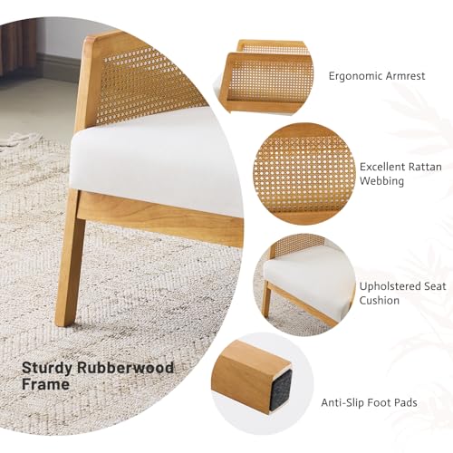 Linen Fabric Accent Chair Set of 2 Beige P147890