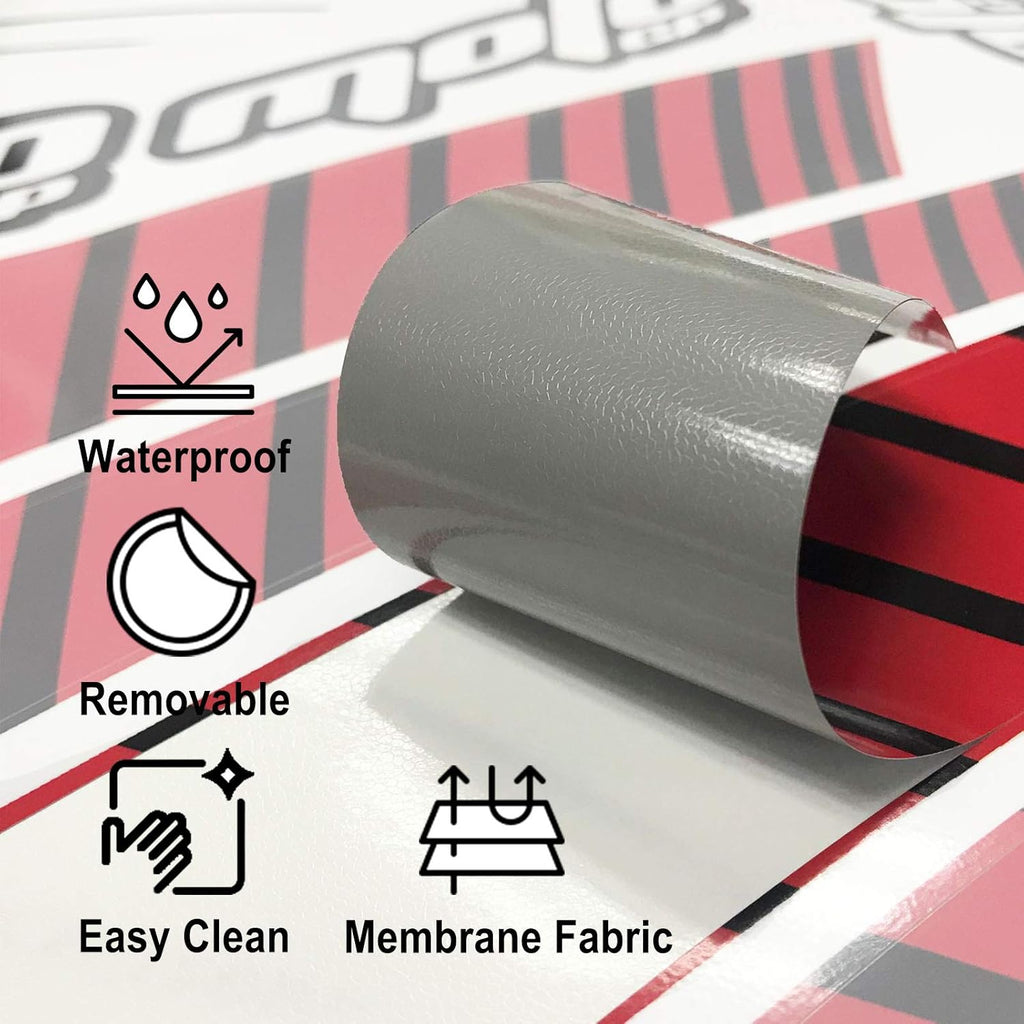 17 inch Rim Tape Decal Stickers Red Pack of 2 B356