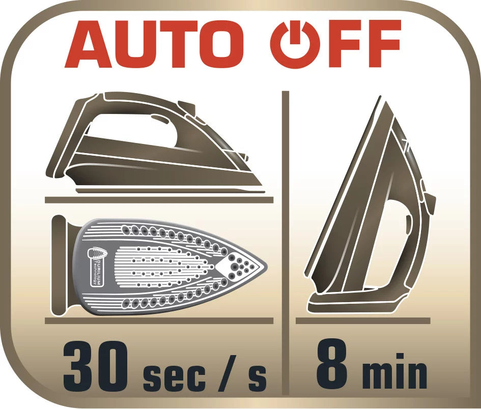 Black Steam Iron X668