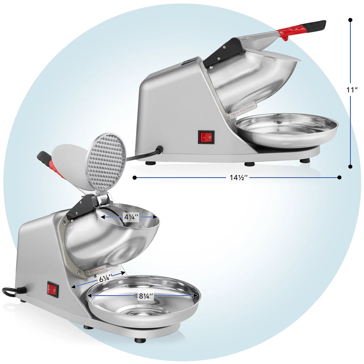 Ice Shaver Crusher with Stainless Steel Blades and Scoop V505