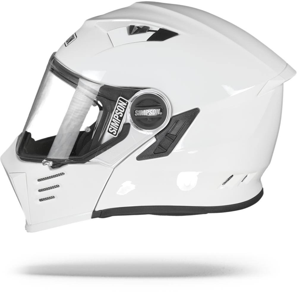 Solid White Flip Up Modular Helmet Size 2XL V204