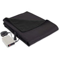 Navy Blue MicroFleece Electric Heated Throw Blanket P42965