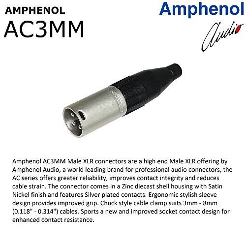 4 Units 1 Foot Canare L-4E6S Star Quad Balanced Microphone Cables with Amphenol Silver XLR Connectors B184581