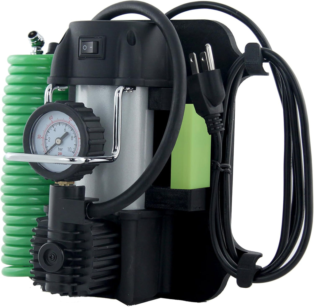 Heavy Duty 120V Tire Inflator Air Compressor with Analog 150 psi Dial Gauge and LED Light Pack of 2 E4716