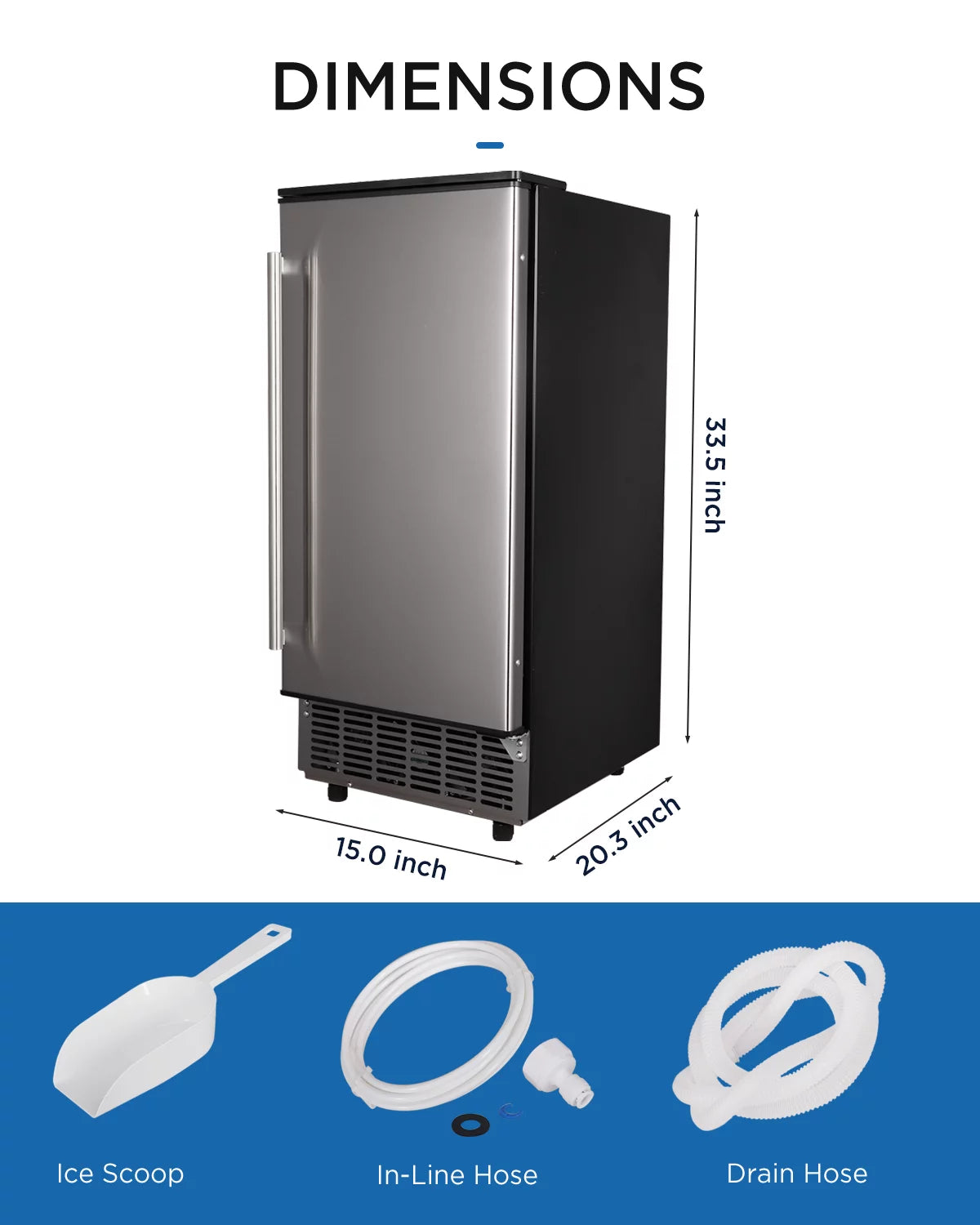 80lb Undercounter Commercial Ice Maker Y98374
