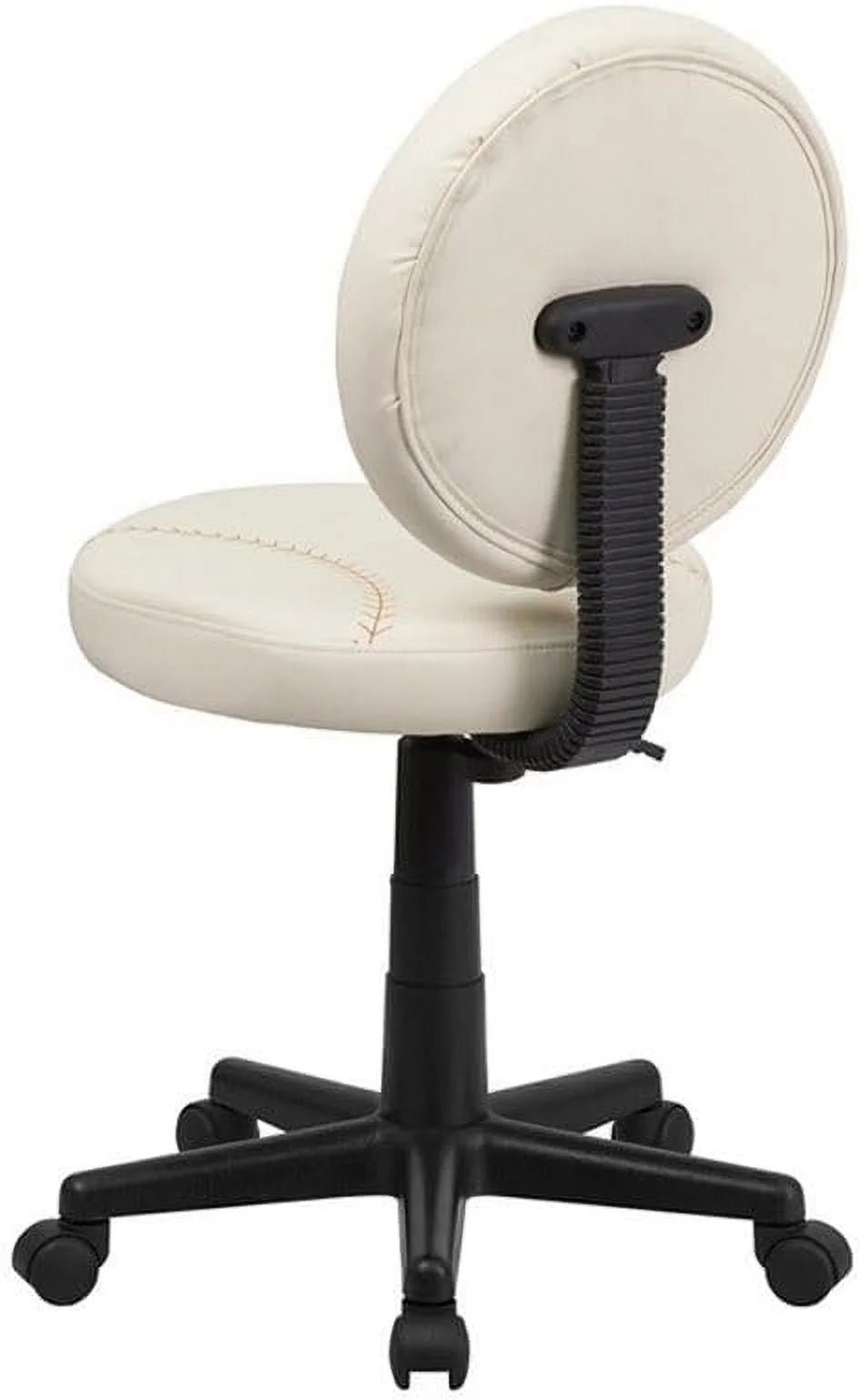Cream Vinyl Swivel Office Task Chair Y57195