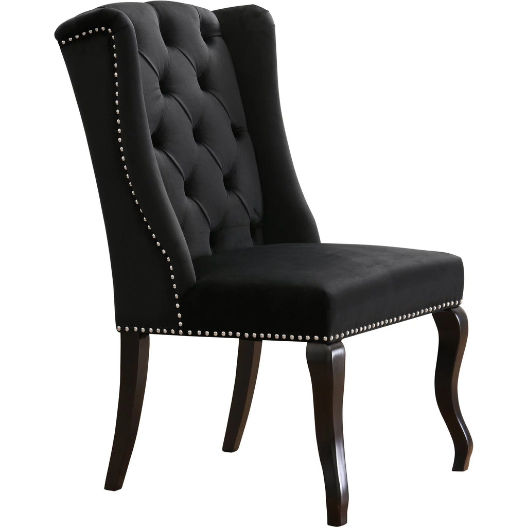 Gray Velvet Dining Chair Set of 2 O4161