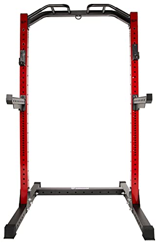 1,000 Pound Capacity Power Rack Squat Stand with J-Hooks and Safety Spotter Arms Q616966