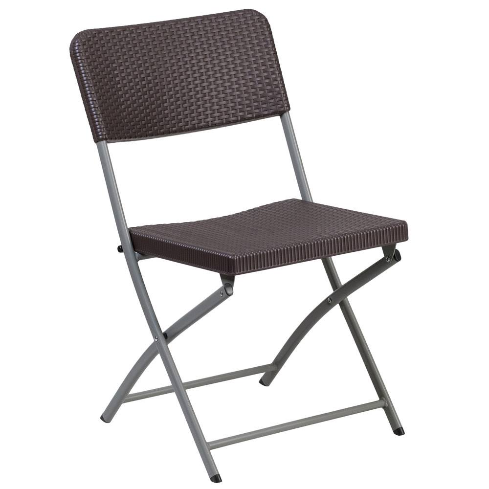 Rattan Plastic Folding Table Set with 6 Chairs Q171771