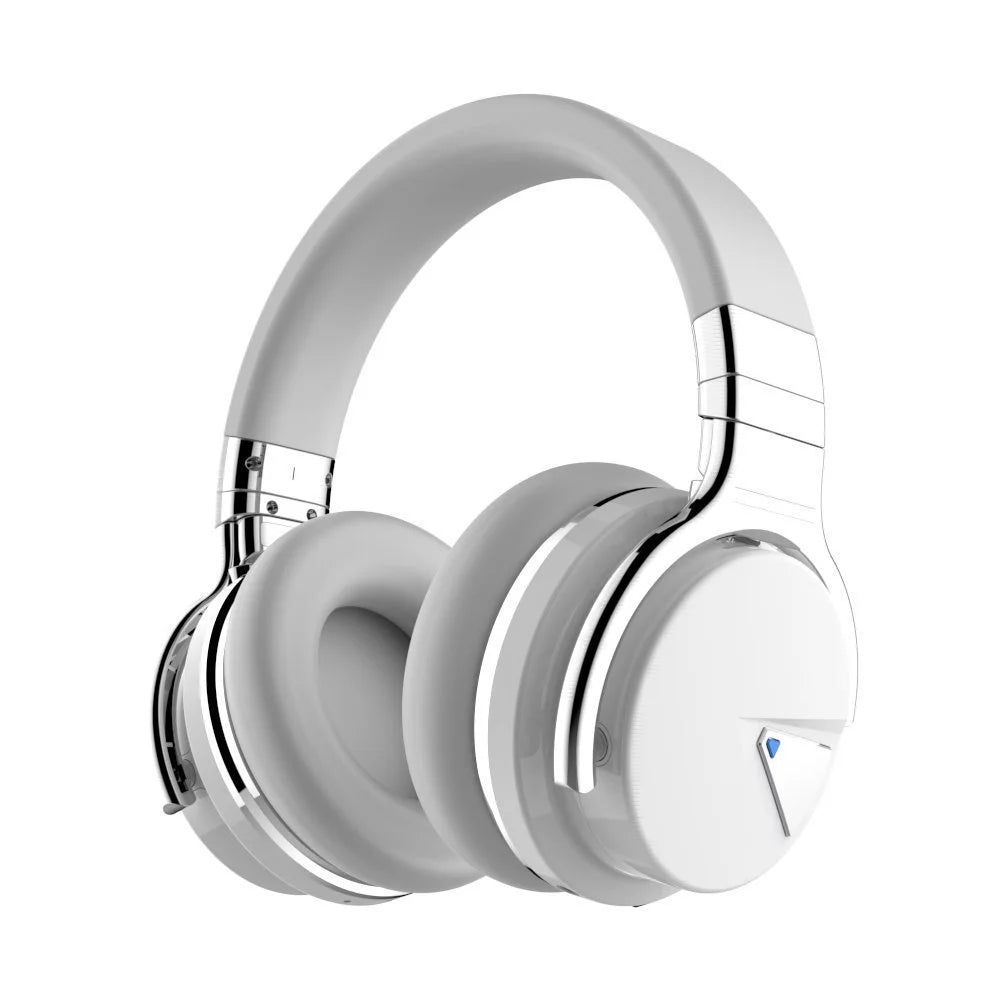 Active Noise Cancelling Bluetooth Headphones with Mic Deep Bass Wireless Over Ear (Black) Q27262