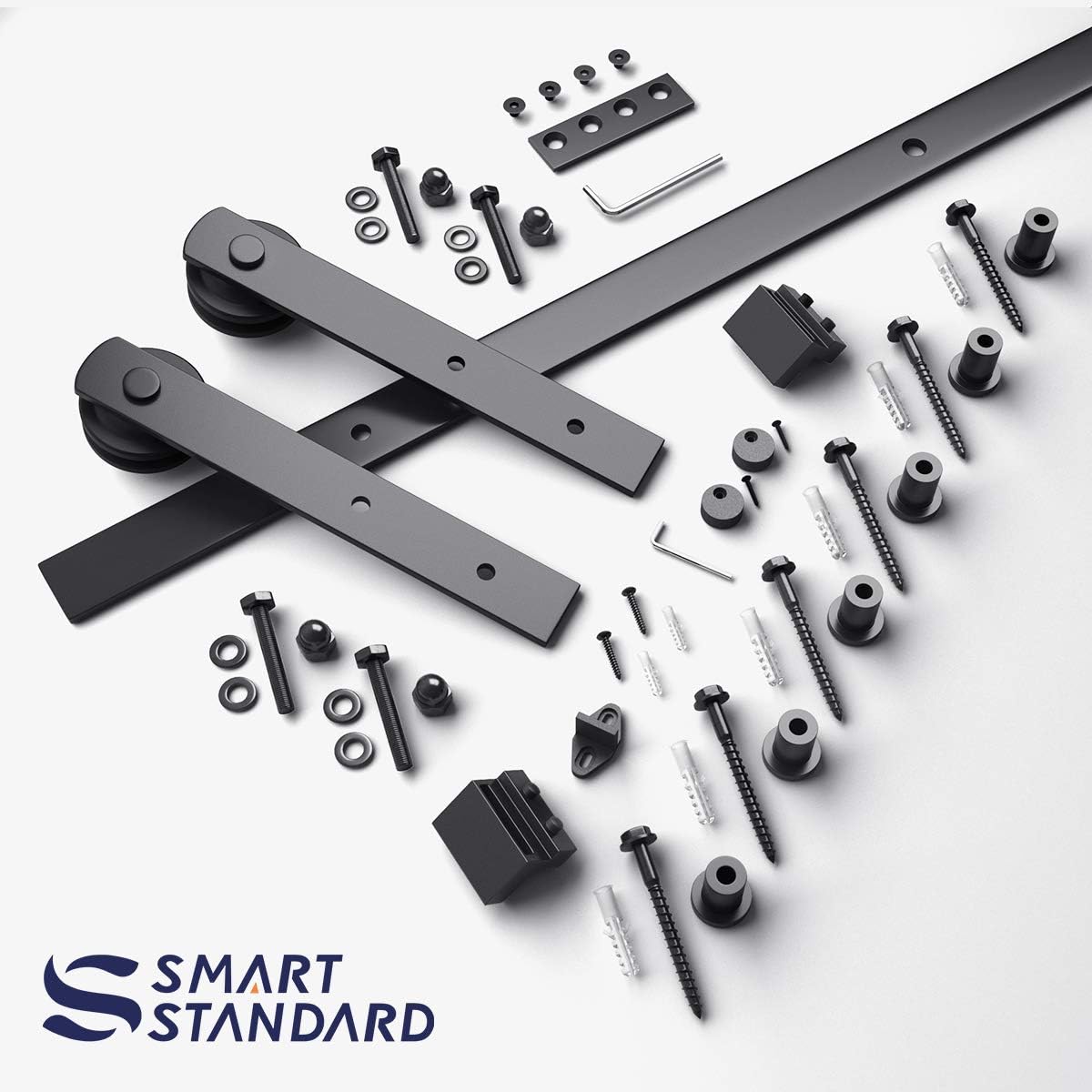 8ft Sliding Barn Door Hardware Kit for 42"-48"Wide Door Panel W1342