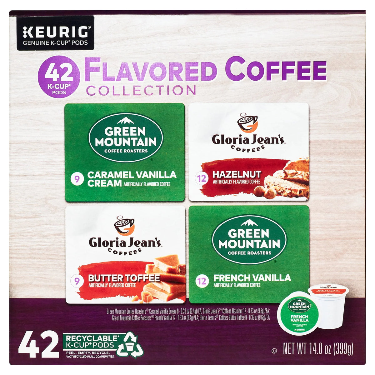Flavored Variety Coffee K-Cup Pods, 42 Count Q44109