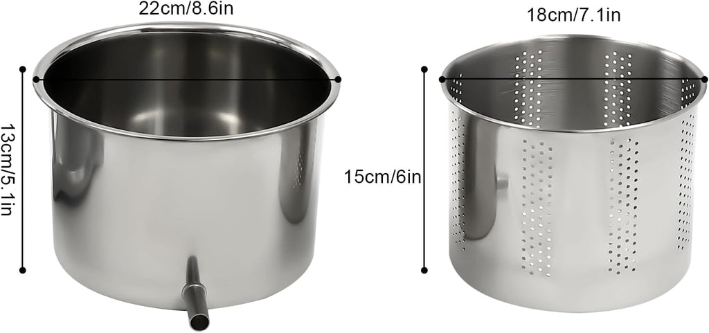 Stainless Steel Fruit Press with Dual Barrels and Filter Bag U9551