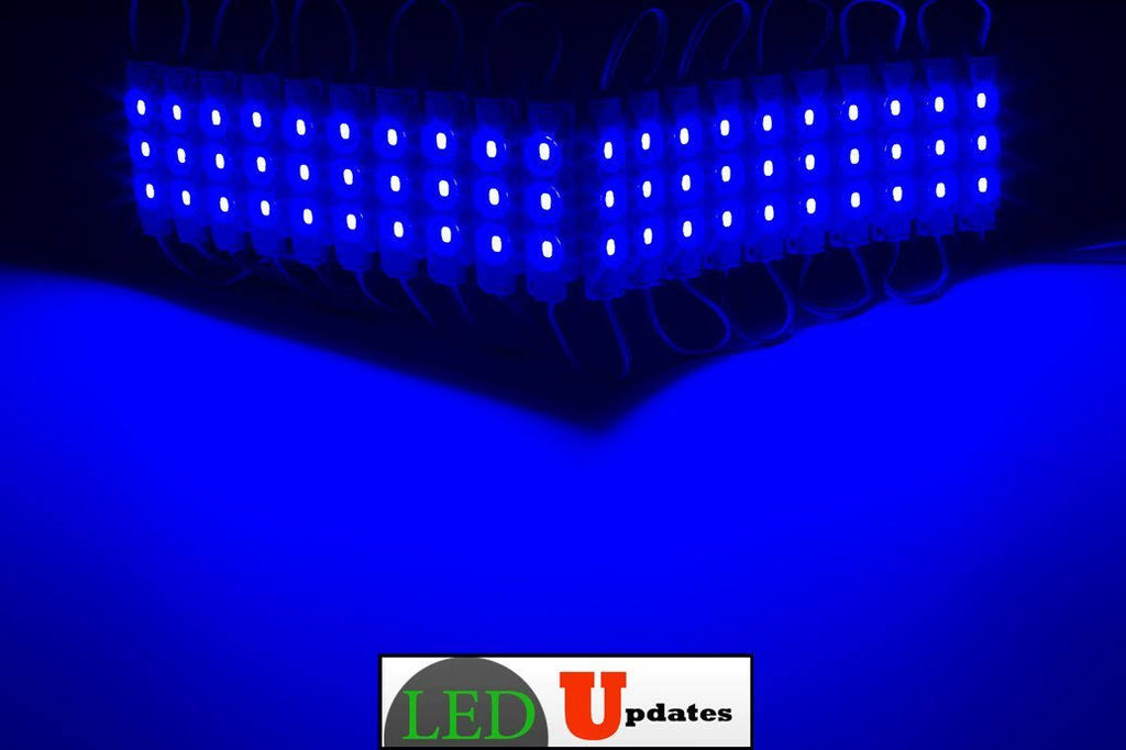60ft Blue 5630 Injection LED Module with UL 12V AC Power Package P822