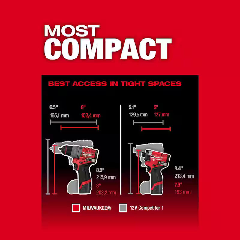 12V Lithium-Ion Brushless Cordless Hammer Drill/Impact Driver Combo Kit G526050