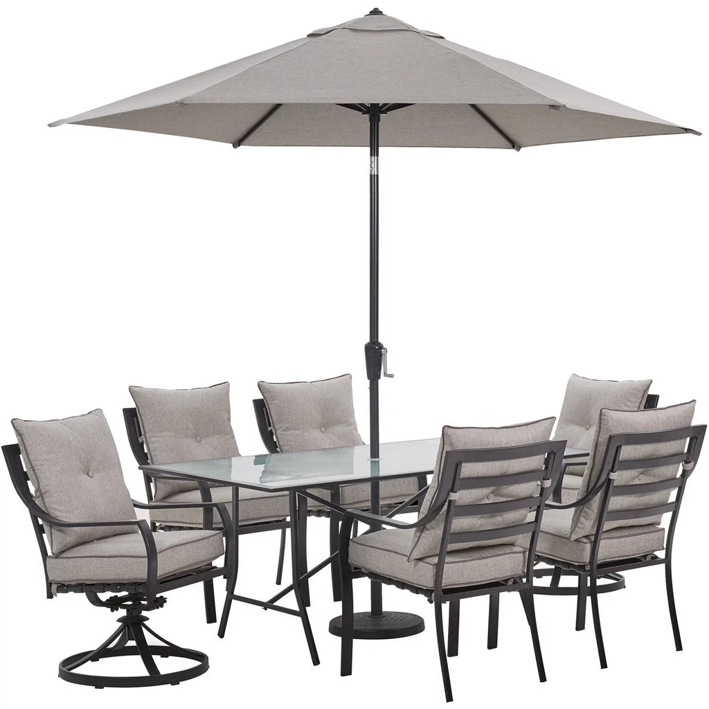 7-Piece Outdoor Dining Set with Umbrella B129