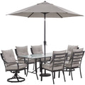 7-Piece Outdoor Dining Set with Umbrella B129