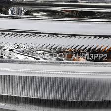 Chrome Projector Headlights with LED DRL Strip V3098