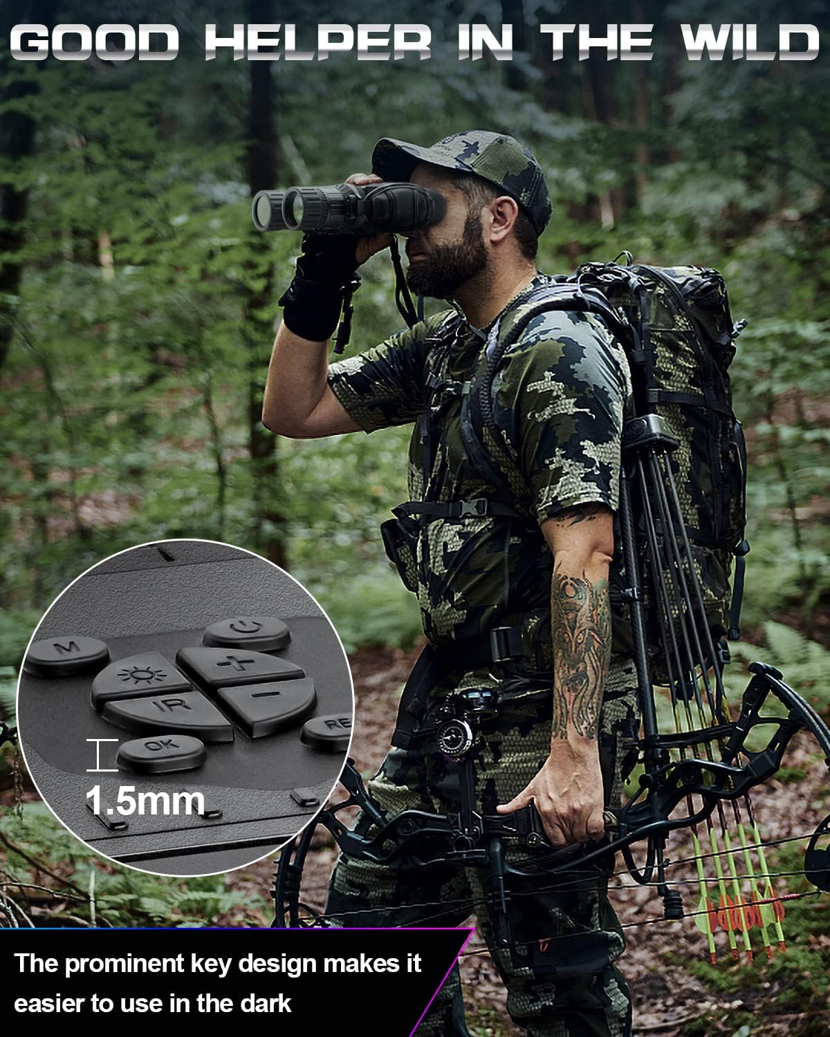 Digital Infrared Night Vision Binoculars with 32GB Memory Card B192891