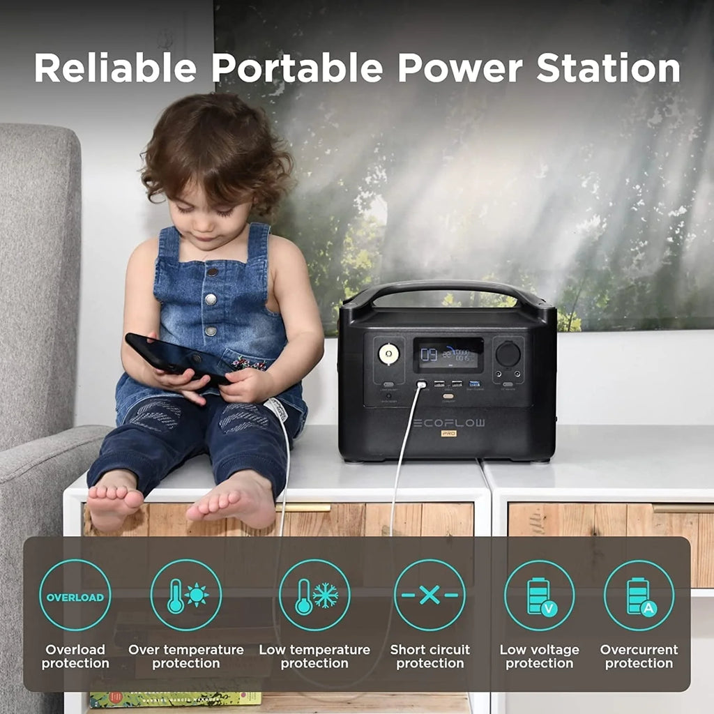 Portable Power Station 720Wh Solar Generator 600W L45685