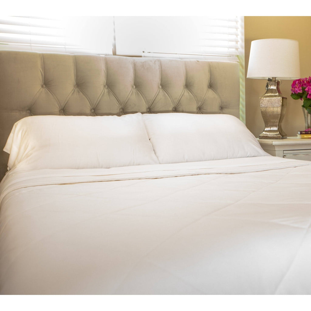 White Twin Silk Comforter O3164
