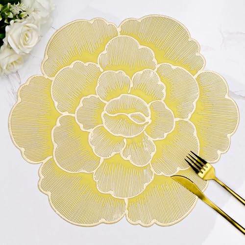 Gold Vinyl Placemats Set of 6 A832566