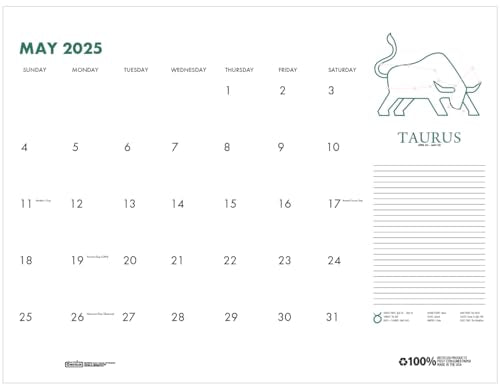 18.5 x 13 Inches Monthly Desk Pad Calendar C7849