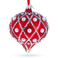 Red Glass Onion Finial Christmas Ornament M526973