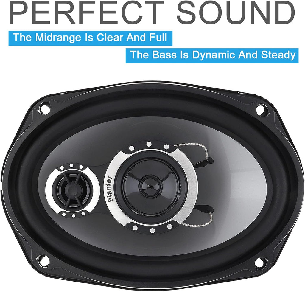 6''x 9'' 1000 Watt Max 3-Way Coaxial Speakers (2 Pack) R88536